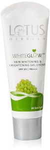 Best Fairness Cream in India - Lotus Herbal Skin Whitening and Brightening Gel Crème