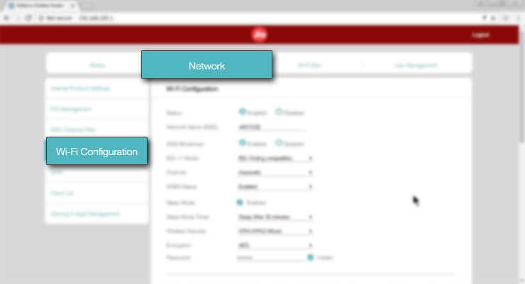 JioFi 3 Password Change Step