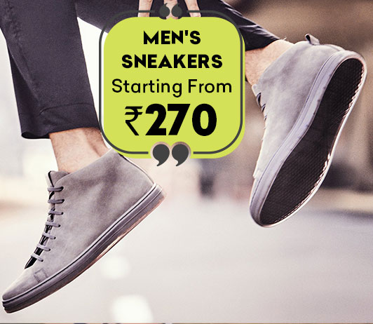 Buy Men's Sneakers Starting From Rs.270 Buy Men's Sneakers Starting From Rs.270