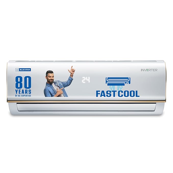 Blue Star 08 Ton 3 Star Inverter Split Ac, Copper (2023 Model)