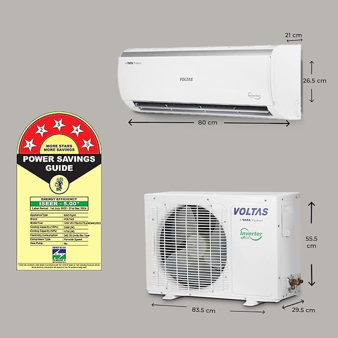 Voltas 1.5 Ton 3 Star Inverter Split AC (2023 Model)