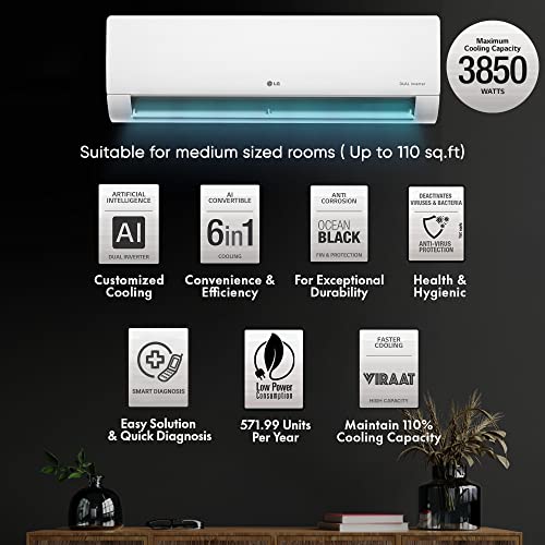 LG 1 Ton 4 Star AI Dual Inverter Split AC (2023 Model)