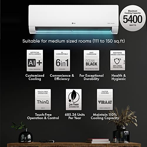 LG 1.5 Ton 5 Star AI Dual Inverter Split AC (2023 Model)