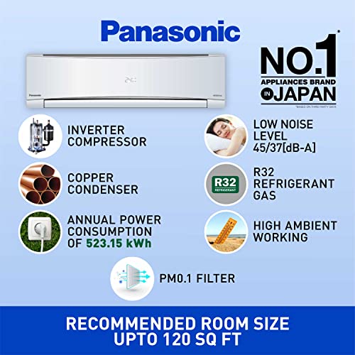 Panasonic 1 Ton 5 Star Smart Split AC (2023 Model)