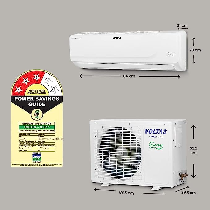 Voltas 1.5 Ton 3 Star Inverter Split AC (2023 Model)