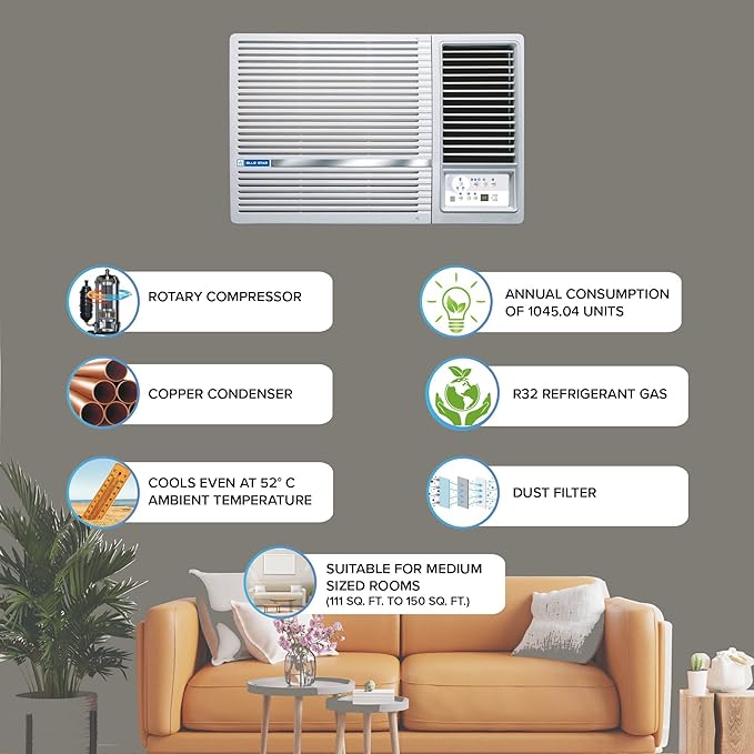 Blue Star 1.5 Ton 5 Star Fixed Speed Window AC
