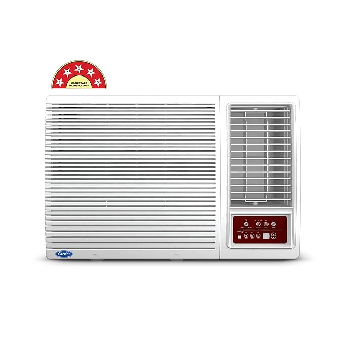 Carrier 1.5 Ton 5 Star Inverter Window AC Copper | High Density Filter for Dust Filtration | 2Way Air Directional Control | 2023 Model | Estra Dxi -CIW18SC5R32F0 | White