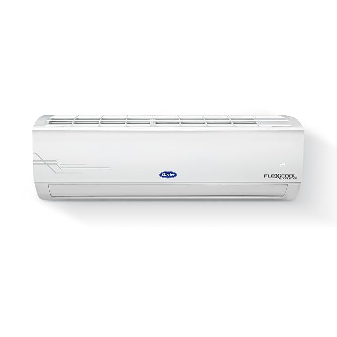 Carrier 2 Ton 5 Star AI Flexicool Inverter Split AC Copper | Convertible 6-in-1 Cooling | Dual Filtration | Auto Cleanser | 2024 Model | ESTER Exi | CAI24ES5R34F0 | White