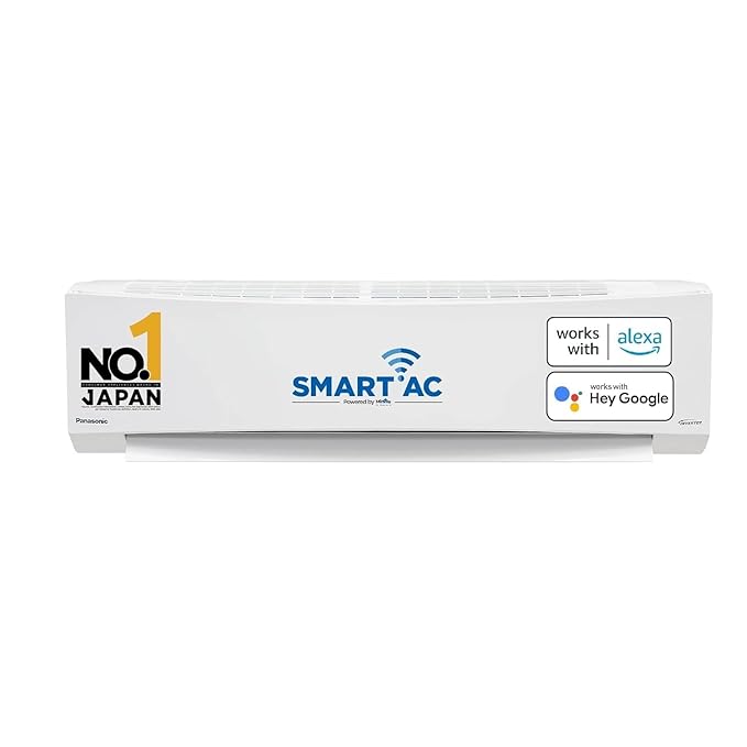 Panasonic 1 Ton 5 Star Wi-Fi Inverter Smart Split AC Copper Condenser | 7 in 1 Convertible with True AI Mode | 4 Way Swing | PM 0.1 Air Purification Filter | CS/CU-NU12ZKY5W | 2024 Model | White