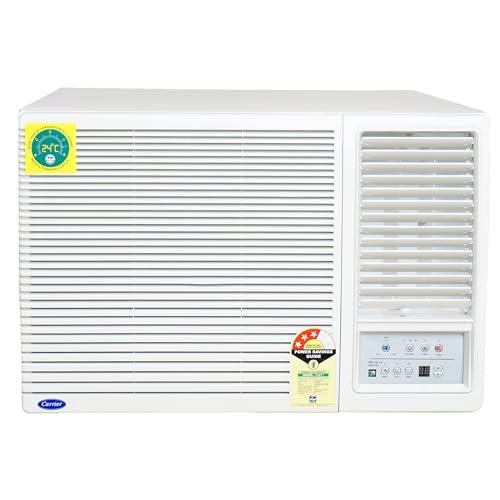 Carrier 1.5Ton 3 Star Copper | Dust Filter &Turbo Mode Window Fixed Speed Air Conditioner | CARRIER WIN Air Conditioner 18K ESTRELLA EX 3 STAR | 2400 W | White