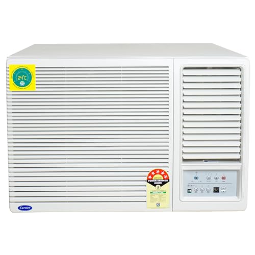 Carrier 1.5Ton 5 Star Copper | Dust Filter &Turbo Mode Window Inverter Air Conditioner | CARRIER WIN Air Conditioner 18K ESTRELLA EXI 5 STAR | 2400 W | White