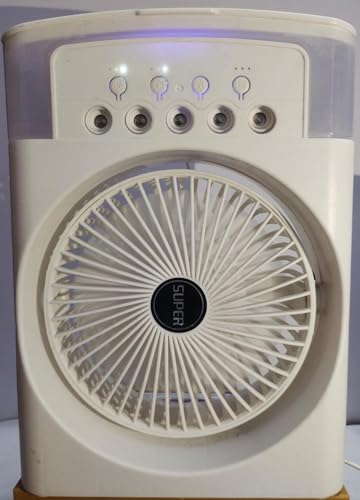 CTRL Portable Ac Mini Cooler Fan For Room Cooling Rechargeable Fan Portable Air Conditioners | Humidifier Purifier Heavy Flat Squeeze | 10 W | Multicolor
