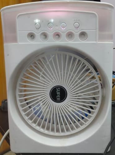 CTRL Portable Ac Mini Cooler Fan For Room Cooling Rechargeable Fan Portable Air Conditioners | Humidifier Purifier Heavy Flat Squeeze | 10 W | Multicolor