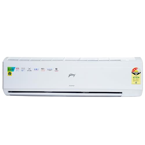 Godrej 1.5 Ton 3 Star | Hot &Cold | Inverter Split AC (Copper | Anti-Freeze Thermostat | Twin Rotary Compressor | 2024 Model | AC 1.5T SIH 18ITC3-WWS) 1590 W | White