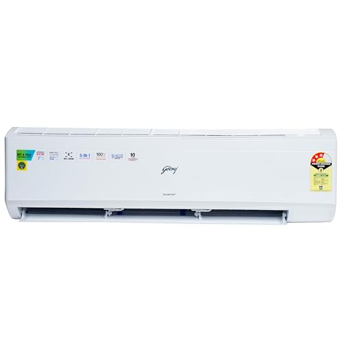 Godrej 1.5 Ton 3 Star | Hot &Cold | Inverter Split AC (Copper | Anti-Freeze Thermostat | Twin Rotary Compressor | 2024 Model | AC 1.5T SIH 18ITC3-WWS) 1590 W | White