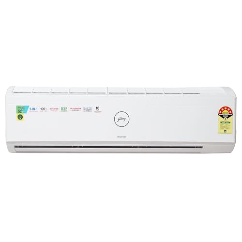 Godrej 1.5 Ton 5 Star | 5 In 1 Convertible Cooling | Inverter Split AC | Anti-Dust Filter (Copper | 2024 Model | SIC 18ITC5-WYS) 1650 W | White