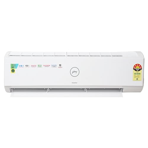 Godrej 1.5 Ton 5 Star | 5 In 1 Convertible Cooling | Inverter Split AC | Anti-Dust Filter (Copper | 2024 Model | SIC 18ITC5-WYS) 1650 W | White