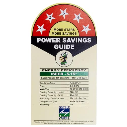 O General 1.5 Ton 5 Star EFFICIENT &TROPICAL INVERTER Split Air Conditioner (ASGG18CGTB-B | Copper Condenser) 5280 W | White