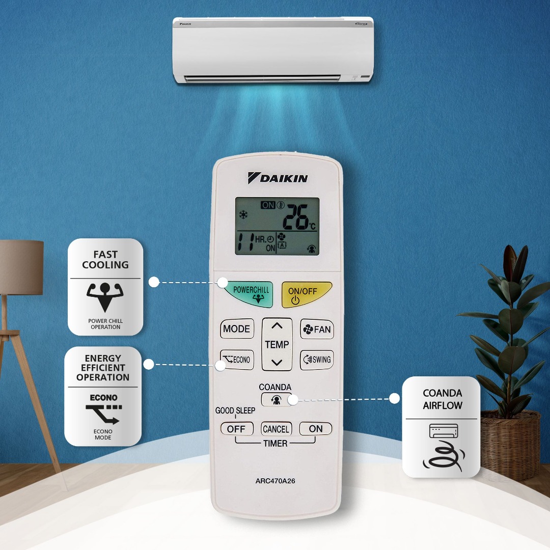 Daikin 1.5 Ton 5 Star Inverter Split AC (Copper | PM 2.5 Filter | MTKM50U | White)