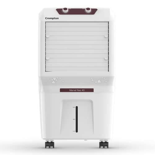 Crompton Marvel Neo Inverter Compatible Portable Personal Desert Air Cooler 40L, White