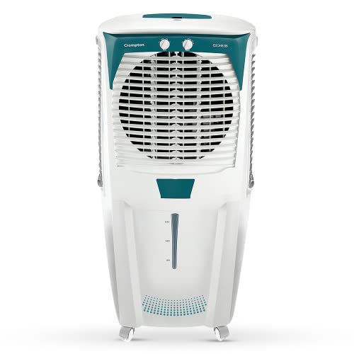 Crompton Ozone Desert Air Cooler 88L, with Everlast Pump, White and Teal