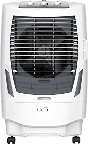 Havells Celia 55 Litres Desert Air Cooler with Honeycomb Pads, 55L, White and Grey