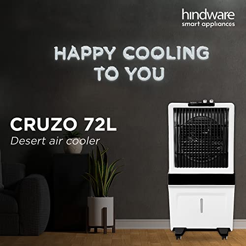 Hindware Smart Appliances Cruzo 72L Desert Air Cooler with Honeycomb Pads