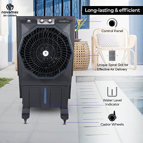 Novamax Rambo Jr 75 L Desert Air Cooler With Anti-Bacterial Honeycomb Cooling Pads