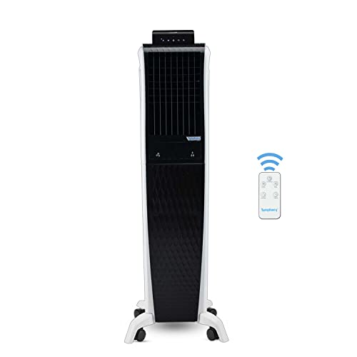 Symphony Diet 3D 55i+ Portable Tower Air Cooler For Home with 3-Side Honeycomb Pads