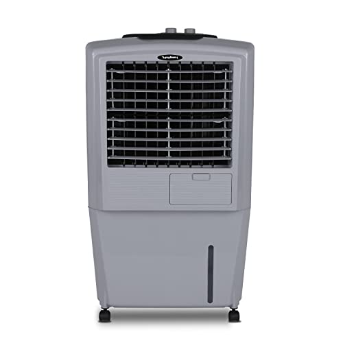 Symphony HiFlo 27 Personal Air Cooler For Home with Powerful Blower, Honeycomb Pad, 27L, Gray