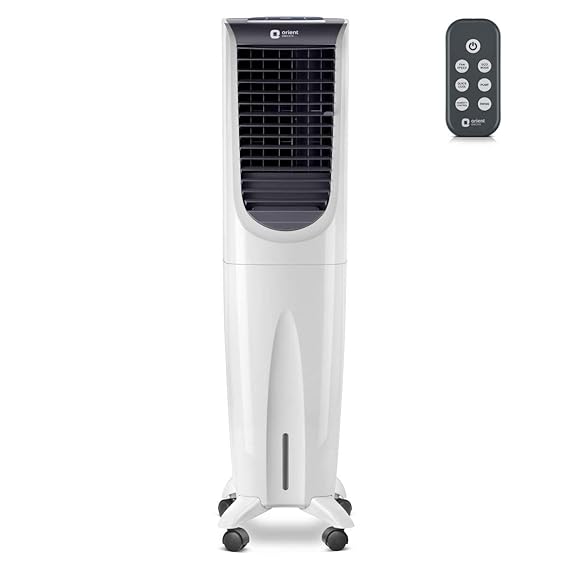 Orient Electric CT5502HR Tower Cooler with Remote - 55L | White &Grey