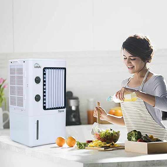 HAVAI Nano Personal Use Cooling Fan with Shining ABS Body | White