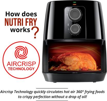 INALSA Air Fryer 4L Nutri Fry 1400W with Smart Rapid Air Technology
