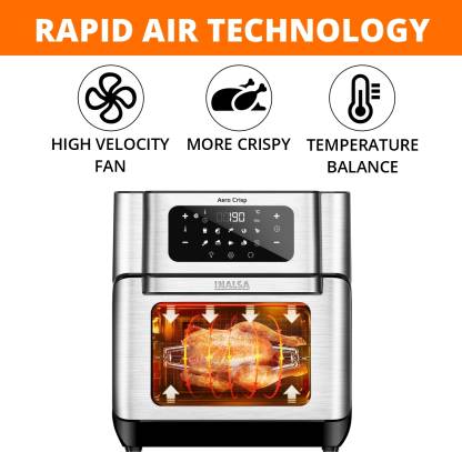INALSA Air Fryer Oven Aero Crisp with 12L Capacity