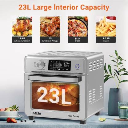 INALSA Versatile Digital Air Fryer Oven Aero Smart, 23ltr