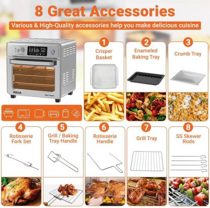 INALSA Versatile Digital Air Fryer Oven Aero Smart, 23ltr