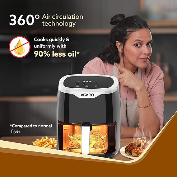 Agaro Galaxy 4.5L 1400W Digital Air Fryer