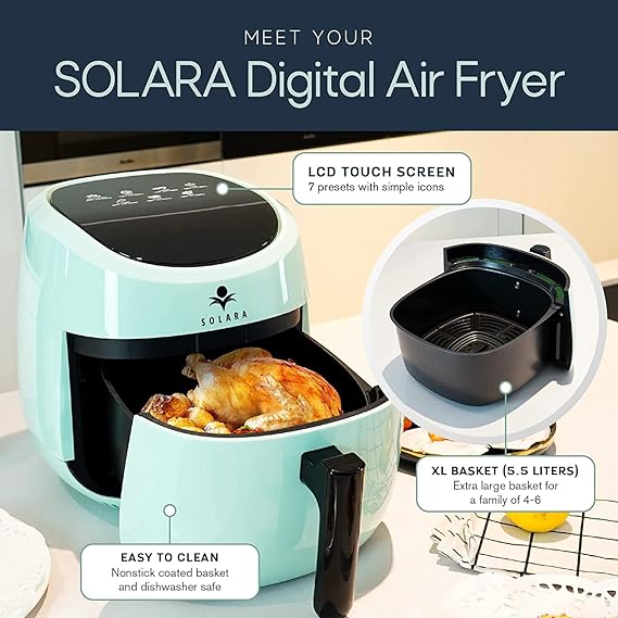 Solara 5.5L 1500W  Digital Air Fryer