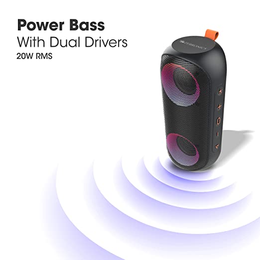 Zebronics Zeb-Music Bomb X Wireless 20W Portable Speaker