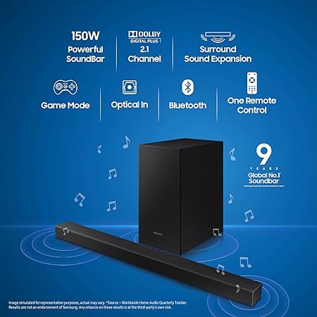 Samsung Dolby Digital Bluetooth Soundbar (HW-T42E/XL | 2.1 Channel
