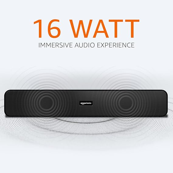 amazon basics 16W Bluetooth Soundbar Speaker with 1200mah Battery