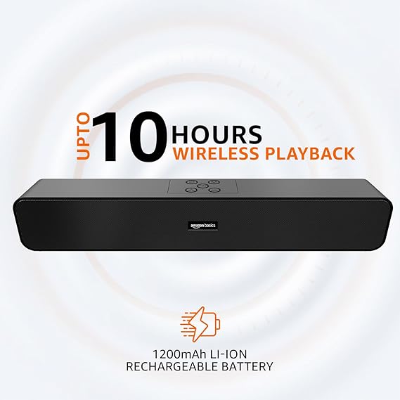 amazon basics 16W Bluetooth Soundbar Speaker with 1200mah Battery