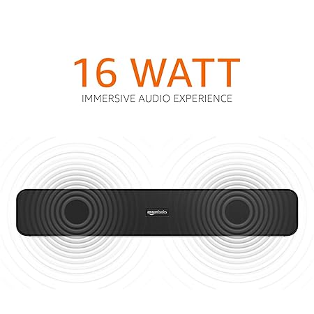 Amazon Basics 16W Bluetooth 50 Soundbar