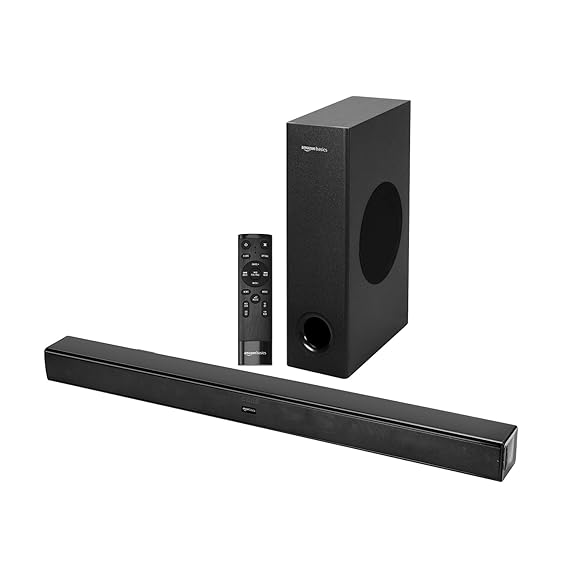 Amazon Basics 90W Bluetooth Soundbar with Wired Subwoofer