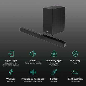 JBL Cinema SB190 Soundbar with Subwoofer