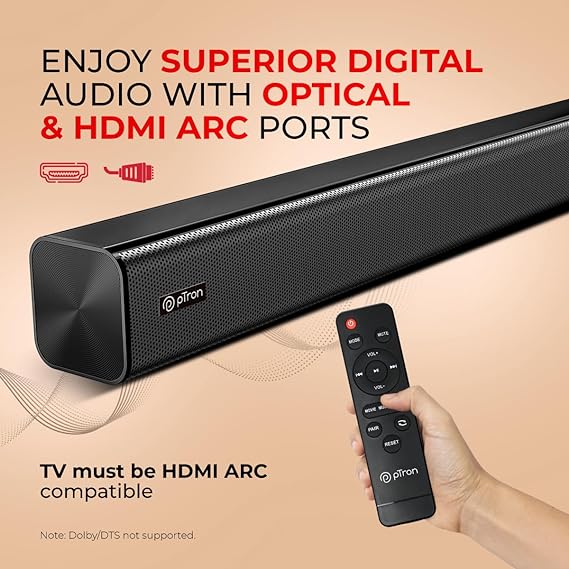 pTron Newly Launched Jazz 2.0 Channel Soundbar for TV