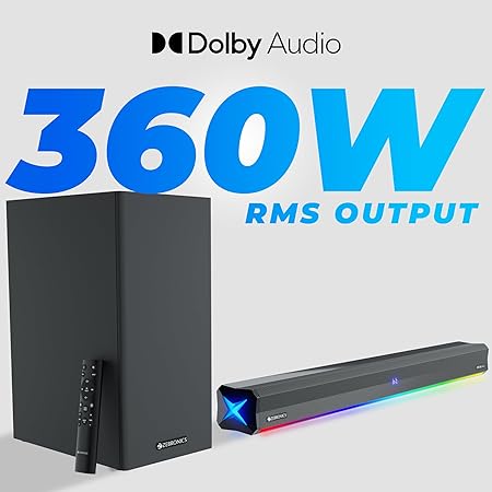 ZEBRONICS Juke BAR 900 360 Watts Dolby Audio Soundbar with Wireless Subwoofer