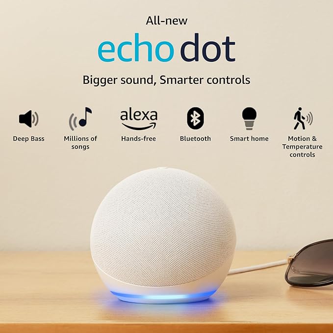 Echo Dot (5th Gen) | Smart speaker with Bigger sound