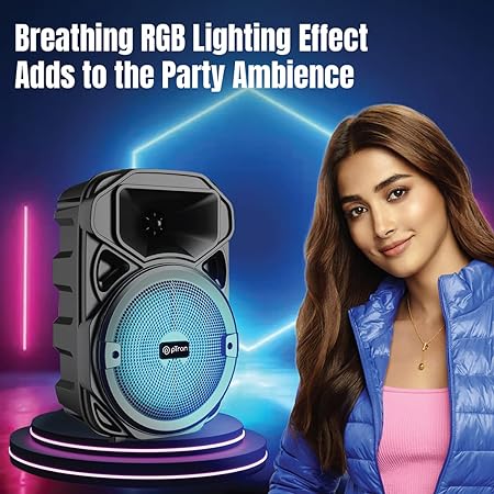 pTron Fusion Maxx V2 20W Bluetooth Wireless Party Speaker with Wired Karaoke Mic
