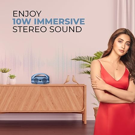 pTron Newly Launched Fusion Go 10W Portable Bluetooth Speaker | Sky Blue